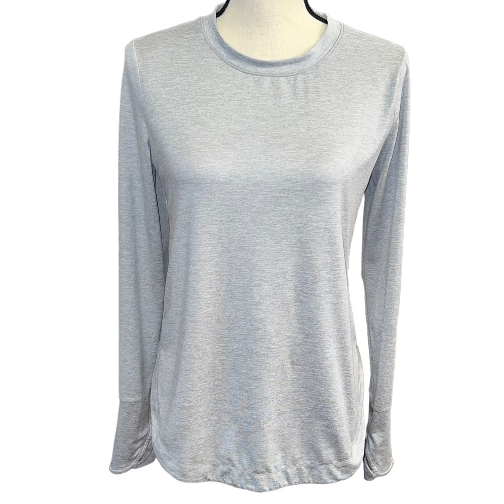 ATHLETA Grey Pullover Top w/ Side Slits